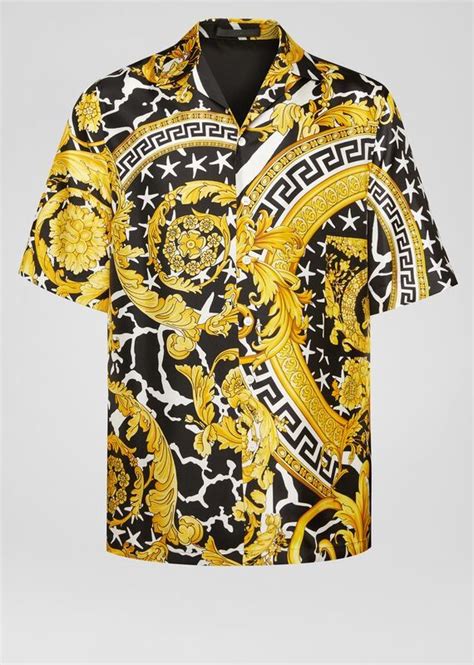 short sleeve mens versace|Versace shirt men's price.